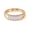 Baguette Eternity Wedding Band Def Vvs Moissanite Silver 10k 14k 18k Gold Diamond Ring Factory Bijoux personnalisés