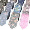 Krawaty szyi bawełna dla mężczyzn moda przyczynowa kwiatowe klecia Corbatas chude męskie garnitury przyjęcie weselne Gravata 230818