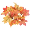 Kaarsenhouders esdoorn krans decoratieve ringen herfst kransen herfst muur hangende deur pe (plastic) decors gesimuleerd blad