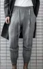 Men's Pants Trousers Slim Knit Pencil Autumn Winter I Waist Drawstrin Lon Bottoms Streetwear Male Casual Knitted