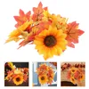 Kaarsenhouders esdoorn krans decoratieve ringen herfst kransen herfst muur hangende deur pe (plastic) decors gesimuleerd blad