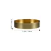 Smyckespåsar Desktop Plate Copper Lagring Prorning Round Tray Ornament Dish Multifunktionell