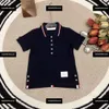 Barnpolo skjorta barn designer kort ärm baby t-shirt sommarkläder broderad logotyp stilig enkelbröst tees gratis frakt