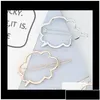 Haarklammern Barrettes Mode Wolken Pins Klemme Mädchen Damen Geometrische Gold Sier geschnittene Metallhaarnadel -Clip G9J2V YT3GB DROP DHIRH OUT