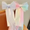 Hair Accessories Duck Beak Clip Ribbon Children Band Bow Tie Pearl Organza Versatile