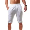 Men's Shorts Cotton Linen Sorts Summer Casual Breatable Solid Color Sort Trousers Fitness Streetwear Pants