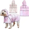 Vestuário para cães roupas de estimação PET PU Capuz de capa de chuva Puppy Cat Capa Casaco de chuva impermeabilizada roupas pequenas cães grandes cães de chuva Poncho xxl