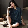 Vêtements de nuit pour femmes arrivée pyjamas pour dormir polyester femme impression Homewear loisirs Pijamas vêtements de nuit décontractés ensembles 2023