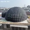 32,8 pés de diâmetro preto oxford oxford cúpula inflável tenda de tenda discos gramado marquee air igloo bar edifício de construção de balão de aluguel