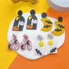 Backs Earrings Ear Hook Simple Pure Handmade Soft Ceramic Beauty And Health Halloween Series Durable Personality Funny Ghost