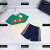 kids designer clothes Child Sets Baby sets 2pcs Summer suits Classic Print T-shirt and Elastic belt shorts New arrival Size 90-150 CM Mar20