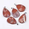 Pendentif Colliers 5 pcs/Lot Vague Forme Améthyste Cornaline Mousse Agate Jaspe Pierre Pendentifs Pour Collier