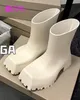 Boot rubber y Trooper rain boots exaggerated squared toes Pull on ladies Shoes waterproof Square Toe Platform rainboots 230818