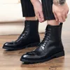 Botas de luxo masculino designer de negócios do tornozelo masculino casual de alta qualidade para sapatos de vestido formal de escritório mais tamanho 3848 230818