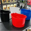 Interior Car Paint Maintenance Plastic Washing Bucket Brush Organizer Towels Mitt Fast Easy Storage Kits External Side Hanging Bar Dhfy6