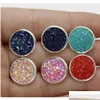 Stud Earrings Designer 925 Sier Geplated Earings Hars Druzy Drusy Earring Women Sieraden 12 mm Ydyb6 Drop Delivery OTUU7