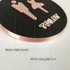 Gartendekorationen Toilettenschild Türplatte Acrylangabe Plaque Platte Erinnerungstür Schilder Aufkleber öffentliche Tipps Schilder runden männliche Frau Custom 230818