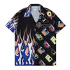 Ny stil designer skjorta mens knapp upp skjortor tryck bowling skjorta hawaii blommor casual skjortor män smal passar kort ärm klänning hawaiian t-shirt asiatisk storlek m-3xl