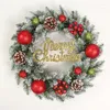 Fleurs décoratives guirlande de noël rouge pour porte d'entrée or fenêtre décorations murales 2023 guirlande ornement Navidad