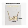 Numero di nascita personalizzato per l'anno di nascita personalizzato Crown Personalized Crown Pendenti iniziali pendenti per donne Gioielli di compleanno Speciale Dro Otwjy