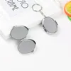 Compact Mirrors GU414 Round Heart Oval Sqaure Shape Double Sides Cosmetic Mirror Metal Folding Keychain Makeup Mini Mirror 230818