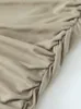 Lässige Kleider Kumsvag 2023 Frauen Tankkleid Modische modische, plissierte einzelne Schulter hohl aus weibliche elegante schlanke Kleidung