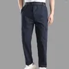 Men's Pants Mid Waist Comfortable Stylish Straight With Multiple Pockets Breathable Soft Durable Trousers For Casual Wear
