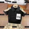 Roupas infantis Conjuntos de crianças Baby 2pcs Camiseta de lapela de algodão e saia impressa de verão Tamanho ao ar livre Tamanho ao ar livre 110-160 cm Feb24