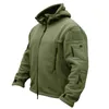 Herrtröjor män oss militär taktisk jacka vinter termisk fleece zip up utomhus sport huva rockar vindtät vandring utomhus armé jackor 230816