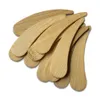 竹のフェイスクリームスプーン湾曲したスキンケアの美しさのスプーンスプーンアイクリームスティック化粧品ツール