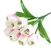 Kwiaty dekoracyjne 1PCS 9 głowy Tulip sztuczny kwiat prawdziwy dotyk bukiet fałszywy do dekoracji ślubnej Domowe dekoracje