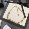 Naszyjniki wiszące 18k złota mosiężna mosiężna Miedziana Naszyjniki Choker Łańcuch Gletter Pendanty Fashion Domens Naszyjnik Akcesoria biżuterii B224 Z230819