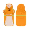 Chien Vêtements Vêtements Pet Imperméable Réfléchissant À Capuche Chiens Manteau Imperméable Résistant À L'eau Pour Chats Veste Fournitures