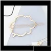 Haarklammern Barrettes Mode Wolken Pins Klemme Mädchen Damen Geometrische Gold Sier geschnittene Metallhaarnadel -Clip G9J2V YT3GB DROP DHIRH OUT