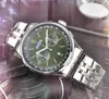 Sous Cadran Travail ICE Out Hip Hop Hommes Chronomètre Montres En Cuir En Acier Inoxydable Ceinture Mouvement À Quartz Horloge Super Lumineux Ensemble Lumieux Auger Montre Prix De Gros Cadeaux