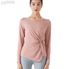 2023 Desginer Al Yoga T Short Top Aloclothes Women's Leisure Slim Pilates Top Skin Friendly Breseable Runing Fitness Clothing