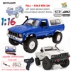 Diecast Model WPL C24 1 Pełna skala RC Car 1 16 2 4G 4G Rock Crawler Electric Buggy Climbing Truck LED On Road 1 16 For Kids Prezenty Toys 230818