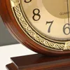 Table Clocks Nordic Luxury Wooden Bedrooms Desktop Retro Decor Modern Horloge Bois Office Desk Decoration QF50TC