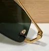 Vintage Rimless Sunglasses Gold Green Lens Men Summer Sunnies gafas de sol Sonnenbrille UV400 Eye Wear with Box