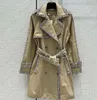 Stilisti Nuovo Trench Donna Giacche Giacca lunga stile Cappotti da donna Cappotto slim in lana con cappuccio Lady Parks 672