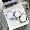 Bangle Rose Gold Bracelet Stainless Steel 3colors 3rings Stone Buckle Ribbon Lace Up Chain Multicolor Adjustable Fashion Jewelry No Box