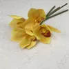 Decorative Flowers 4Pcs/Bundle High Quality Artificial Natural Touch Wedding Bouquet Decoration Orchid House DIY Delicate