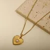 Pendant Necklaces Trendy Stainless Steel Love Heart Necklace For Women Girl Decoration Wholesales Gold Plated Vintage Jewelry Gift