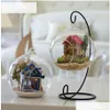 Candle Holders Ornament Display Stand Iron Rack For Hanging Glass Globe Air Plant Terrarium Witch Ball Holder Wedding Home Decor Tta Ot8Ri
