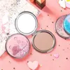 Compact Mirrors Ty105 Fashion 2-Face Mini Pocket Makeup Mirror Creatieve Cosmetische compacte spiegels met stromende sprankelende zandcartoonzak 230818