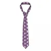 Bow Ties Cute Purple Dolphin Slipsan unisex polyester 8 cm marin hals för män mager klassiska kostymer tillbehör gravatas cosplay