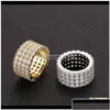 Band Rings Size 612 Men Women Engagement Iced Out 4 Rows Cz Gold Sier Love Diamond Luxury Nice Gift 7Uwl2 Rgcdz Drop Delivery Jewelry Dhdmq