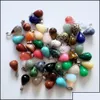 Подвесные ожерелья подвески ювелирные украшения Оптовые смешанные натуральные каменные капли воды для доставки DHMXB DH4LG