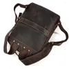 Backpack Fashion Leather Vintage Style Laptop Bag For Men Male Travel Bagpack Daypack Genuine Bags