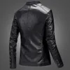 Men's Jackets PU Jacket Men Solid Color Leather Coat Jacket Casual PU Coats Motorcycle Biker Coat Leather Jackets Male Big Size 6XL 230816